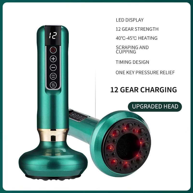 Smart Body Massager Vacuum Suction Device Cellulite Fat Bruning Handheld Chinese Sculpting Heating Cans for Belly Back Massage